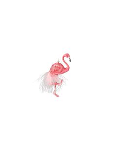 Gisela Graham Pink Resin/Feather Flamingo